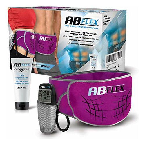ABFLEX Ab Toning Belt for Developed Stomach Muscles, Remote for Quick and Easy Adjustments, 99 Intensity Levels and 10 Workouts for Fast Results (Purple) 0