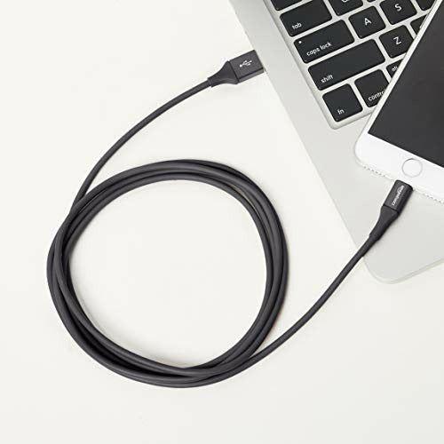 AmazonBasics USB A Cable with Lightning Connector, Premium Collection - 6 Feet (1.8 Meters) - Single - Black 1