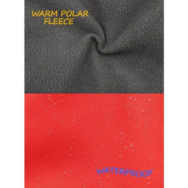 Waterproof Fleece Dog Winter Coat - Warm XL Dog Snow Jacket for Cold Weather by Lautus Pets (Red) 4