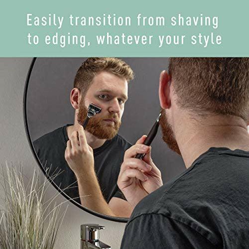 King C. Gillette Shave and Edging Men's Razor + 1 Razor Blade Refill, with Precision Trimmer, Gift Set Ideas for Him/Dad 1
