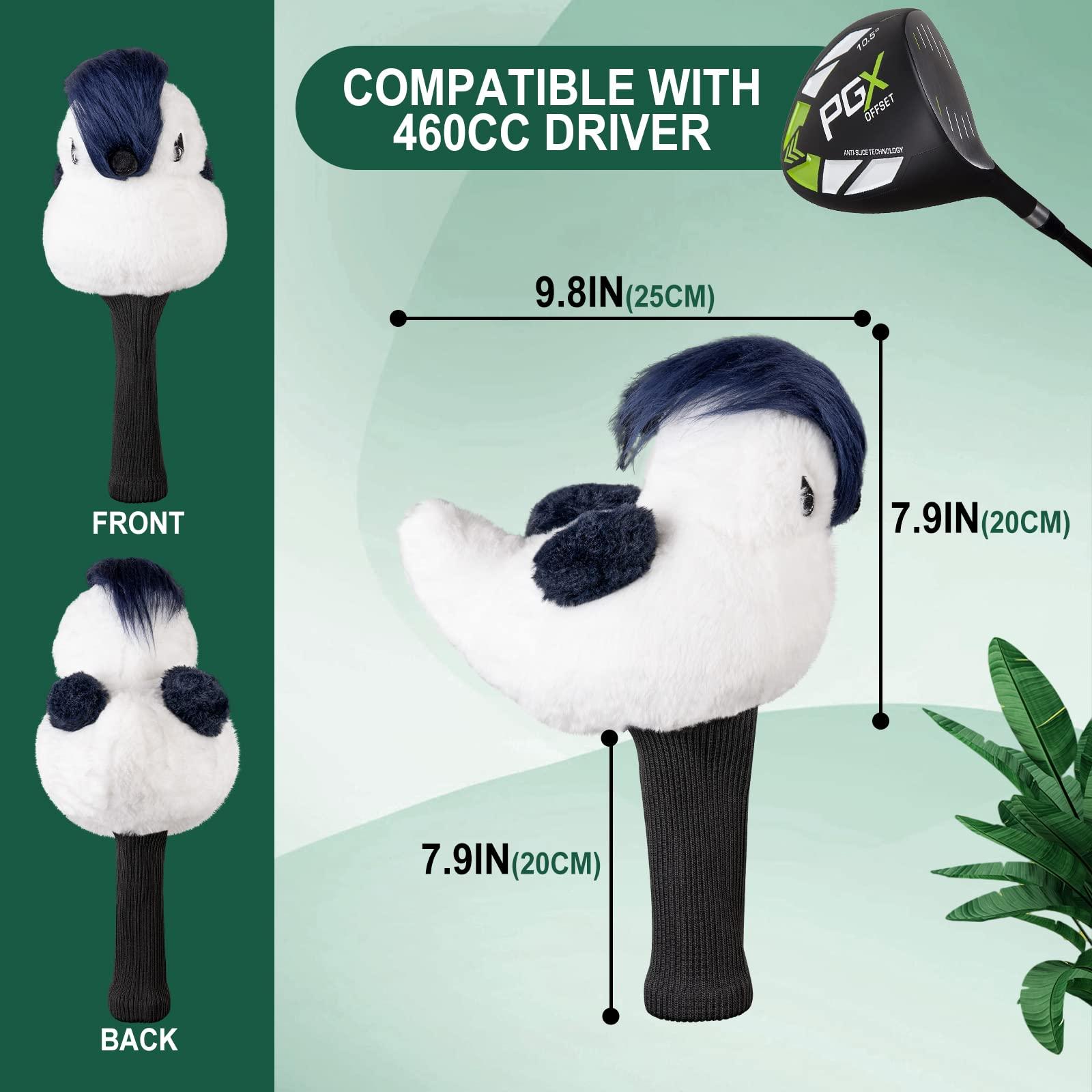 Bird with Blue Hair Plush Driver Headcover Fits up to 460cc Head 4