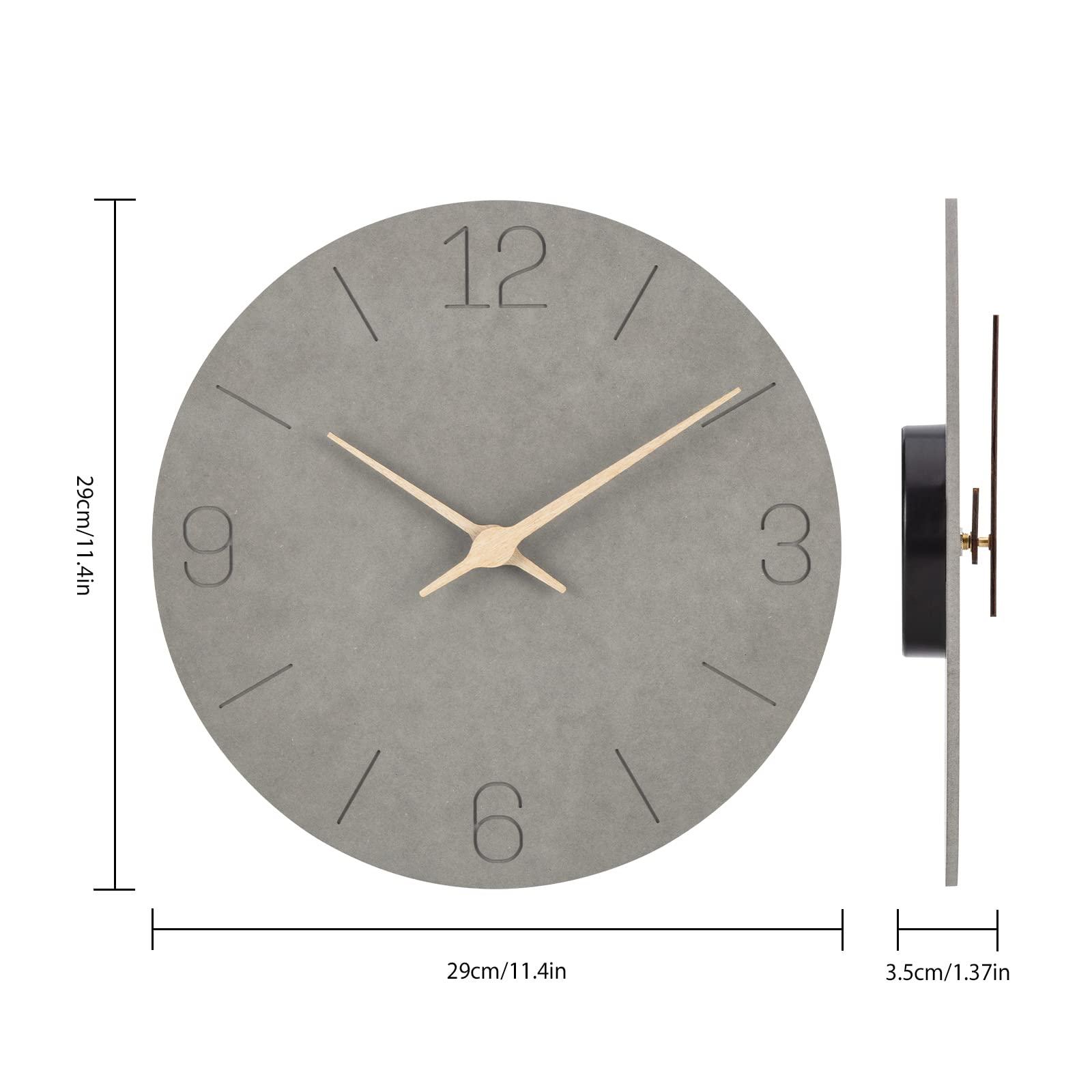 VINILITE Wall Clock Non Ticking Outdoor Clocks for the Garden Modern Wall Clocks for Living room, Kitchen, Bedroom, 30cm Bathroom Decoration 1