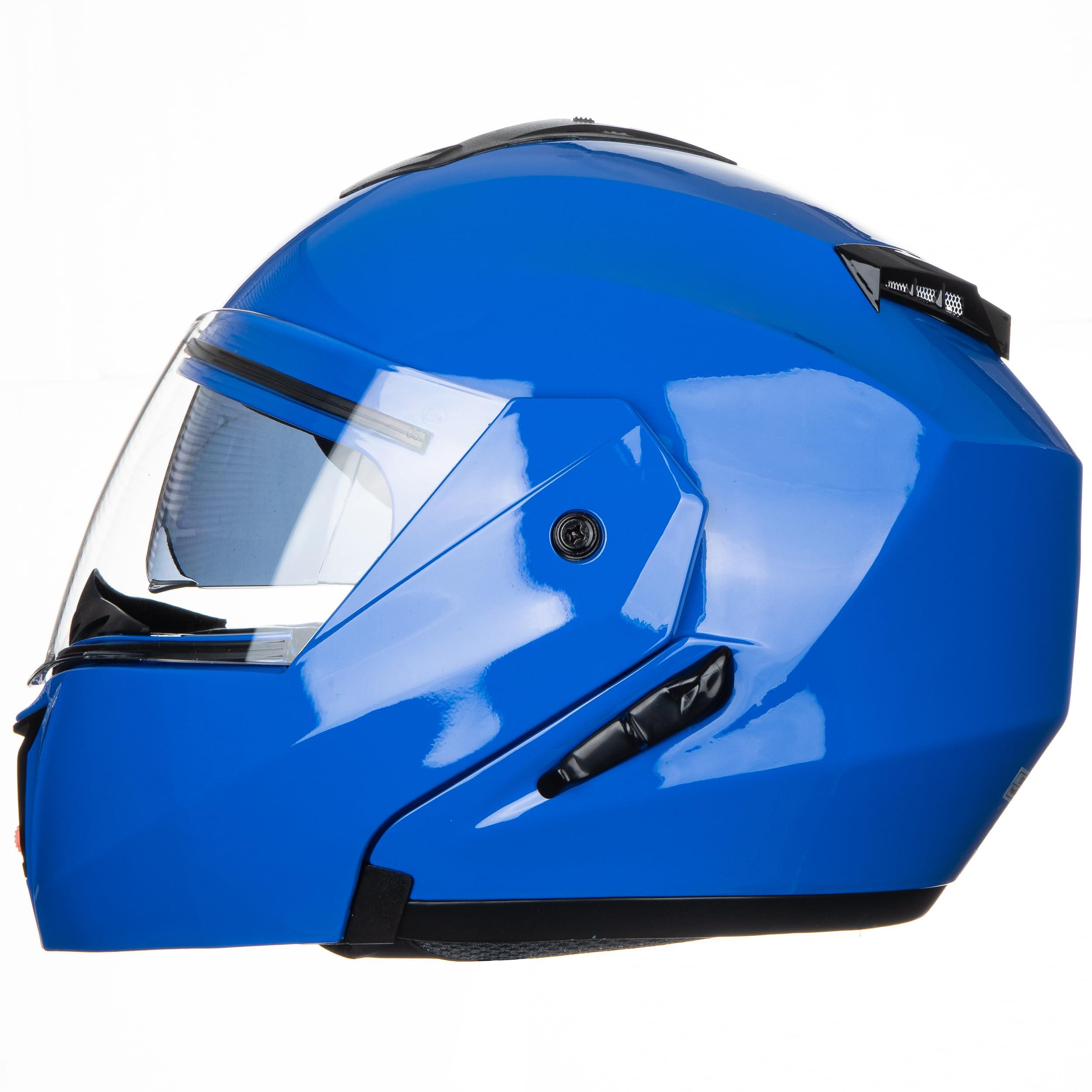 Flip-Up Motorcycle Helmet Dual Visor Sun Shield Flip up Modular Motocross DOT Approved Helmets (Medium, IMT) 2