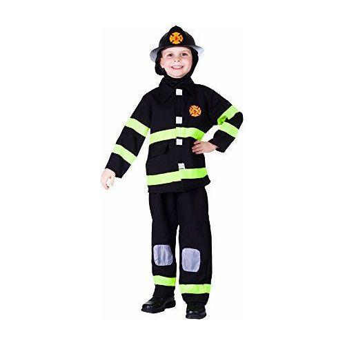 Dress Up America 203-T2 Award Winning Deluxe Fire Fighter Dress Up Costume Set For Kids, Boys, Black, 1-2 Years (Waist: 61-66 Height: 84-91 cm) 0