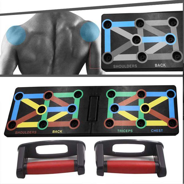 Cretee 12 in 1 foldable Push Up Rack Board Train Gym Fitness System Workout Exercise Stands for Body Training (12 IN 1) 3