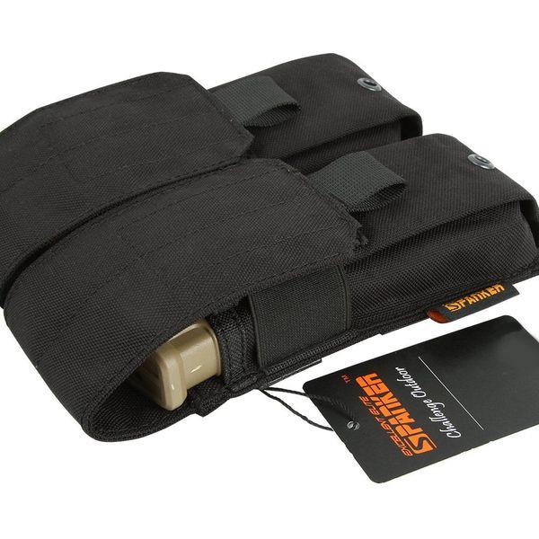 EXCELLENT ELITE SPANKER Tactical Molle Single/Double/Triple Mag Pouch for M4 M14 M16 AR15 AR10 G36 Magazine Holds 2 Mags(Grey) 4