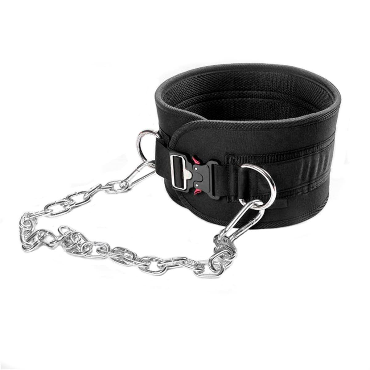 HemeraPhit Dip Belt with Chain Body Building Weight Lifting Weight Belt (Metal Buckle) 5