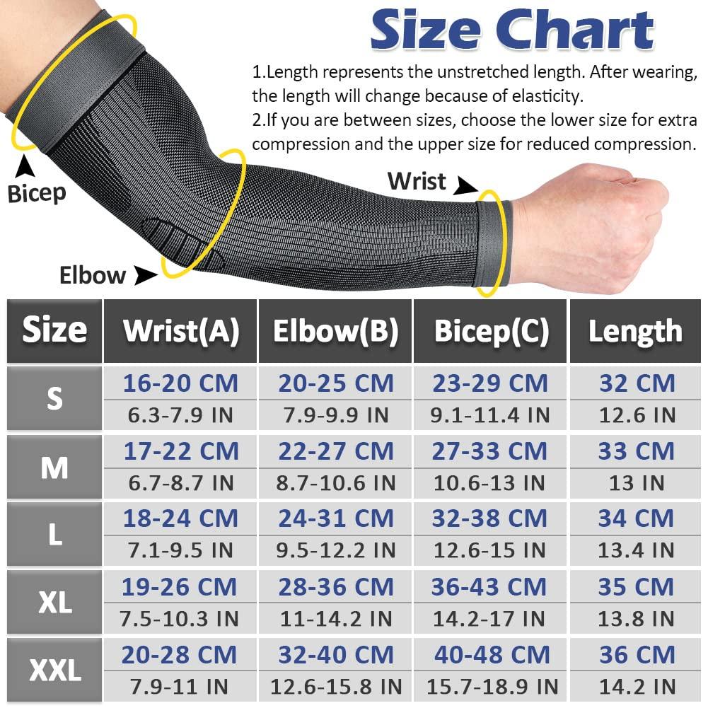 beister Compression Arm Sleeves Elbow Supports: Full Arm Supports Protection for Men & Women (Pair), Non-Slip Breathable Sports Arm & Elbow Braces for Arthritis, Lymphedema, Bursitis, Workout 1