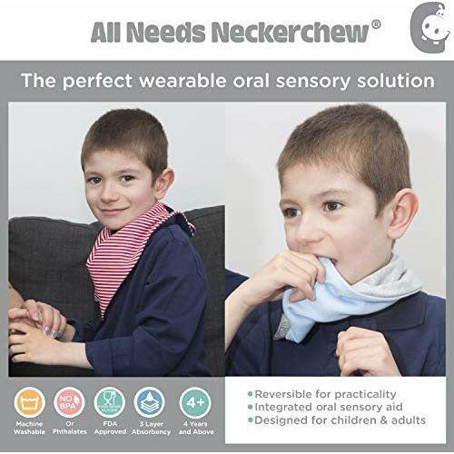 Adult Bibs with Oral Sensory Chew for Older Children & Adults - Super Hygienic + Absorbent Bandana Dribble Bib - Adult Neckerchew by Cheeky Chompers 3