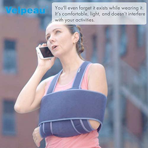 Velpeau Arm Sling Shoulder Immobilizer - Can Be Used During Sleep - Rotator Cuff Support Brace - Adjustable Medical Sling for Broken & Fractured Bones, Dislocation, Sprains, Strains & Tears (Large) 4