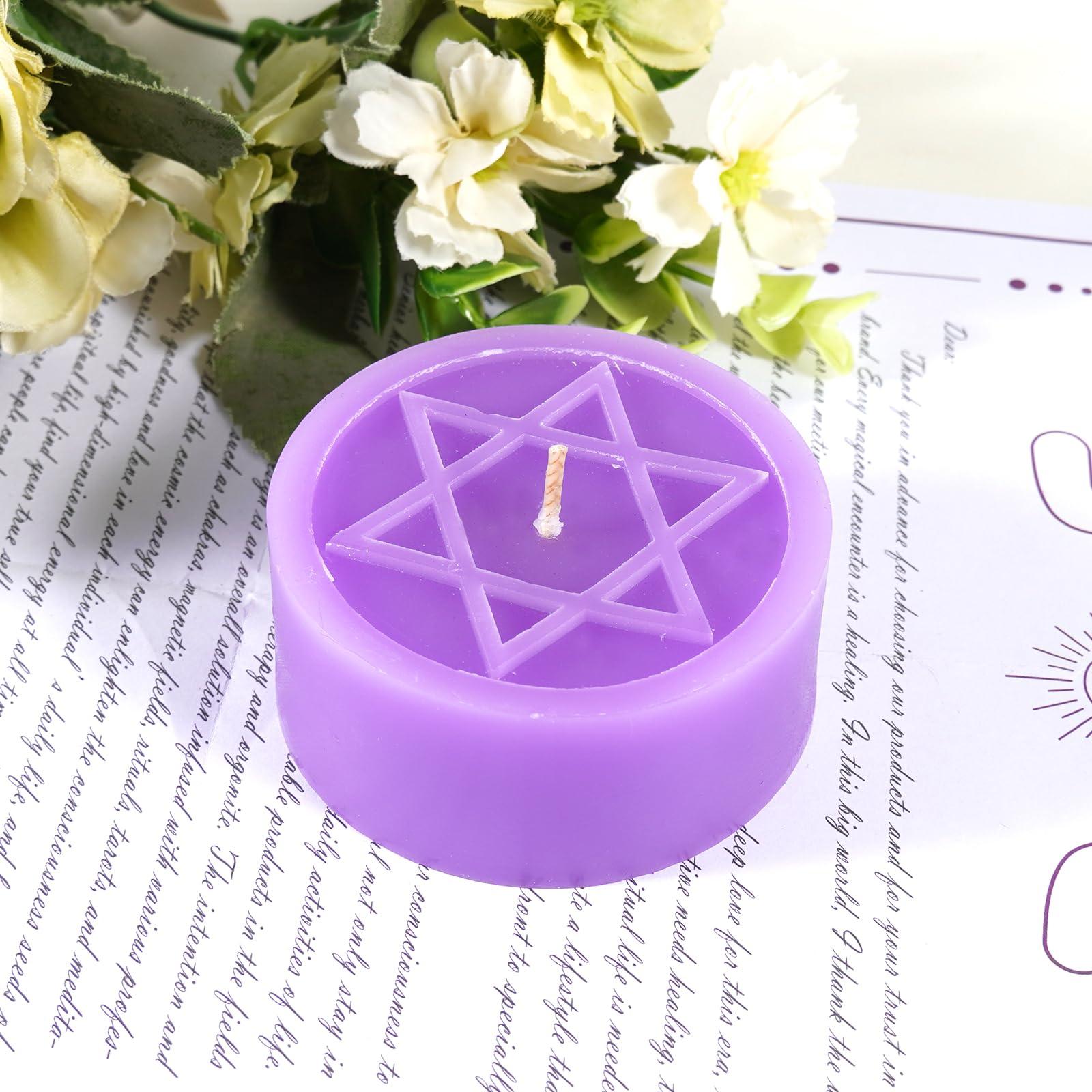 Soulnioi Witchcraft Ritual Magic Rune Candle Set (Pentagram), Gift for Divination, Meditation, Amulets (H) 1