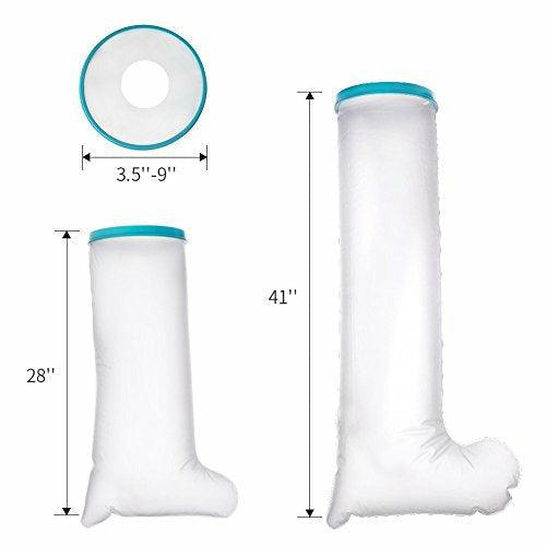 Waterproof Cast Cover Leg for Shower, DOACT Cast Protector for Adult Bath, Cast Bag Keep Cast Bandage Dry, Watertight Sleeve Boot for Foot Ankle Orthopedic Wound (Full Leg Size) 40 Inches 2