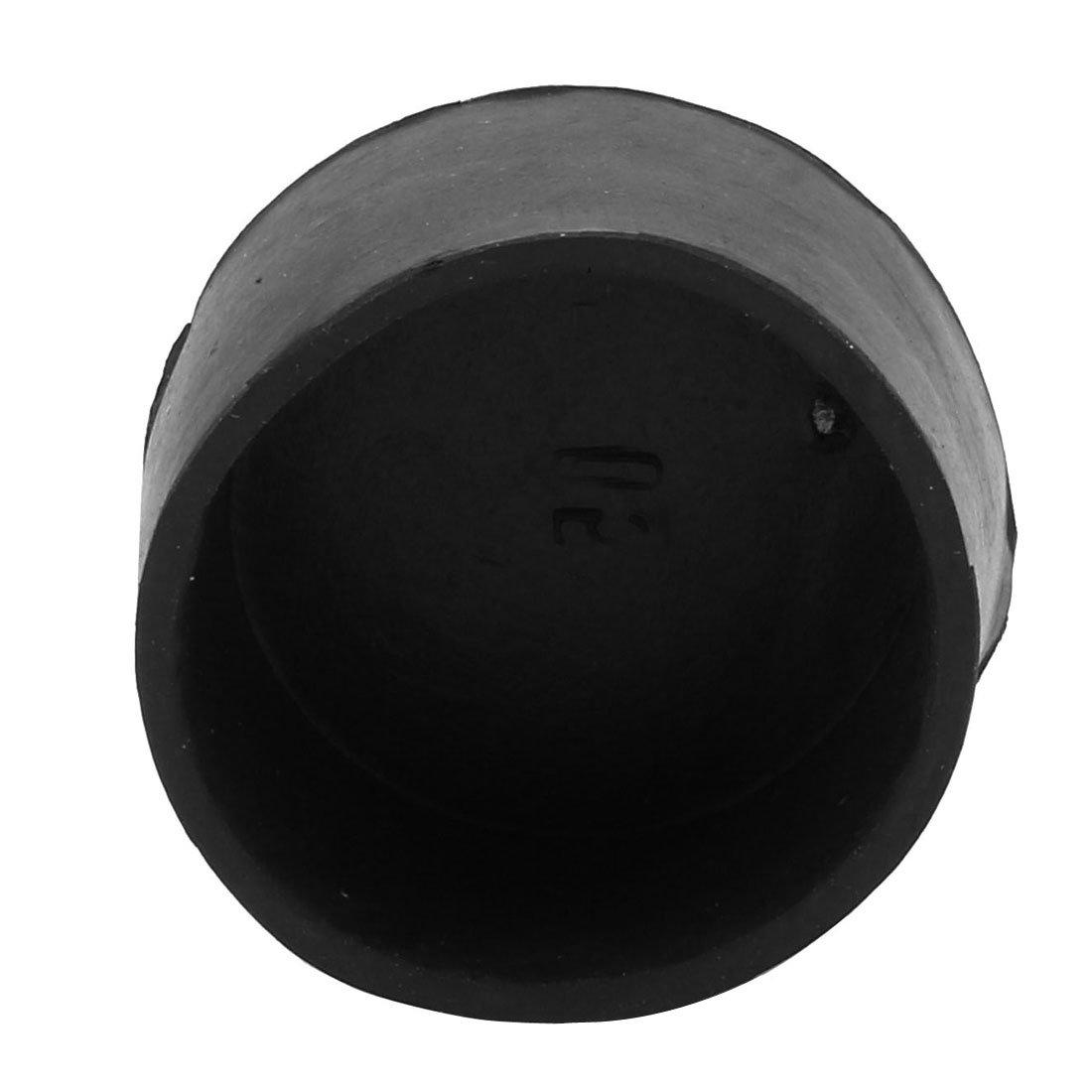 sourcingmap 10pcs Furniture Desk Chair Round Rubber Leg Tip Cap 50mm Inner Diameter Black 2