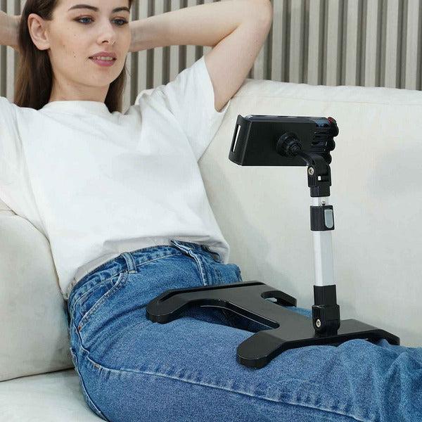 Cell Phone Stand Holder Vertical White , 5 Heights 360°Angle Adjustable Phone holder for bed or table , foldable Stable Phone Stand Holder for Phones/ipad/iphone