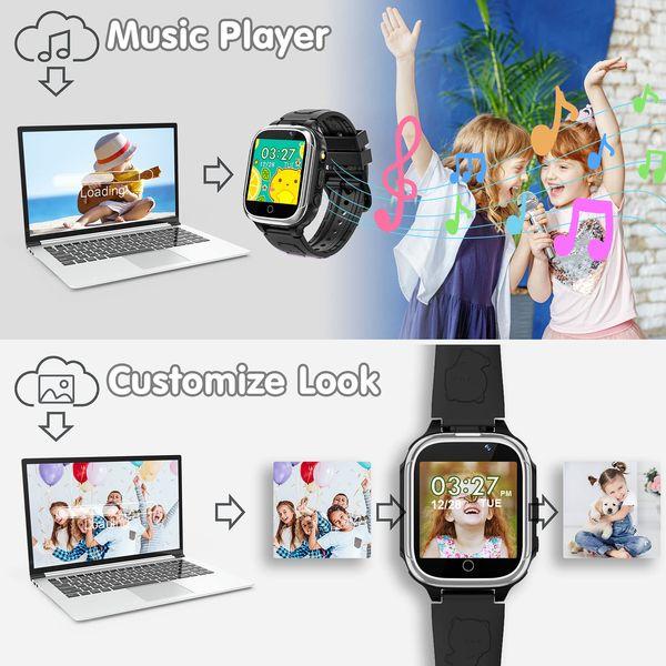Kesasohe Kids Smart Watch, 24 Games Smartwatch for Kids with 2 HD Cameras, Pedometer, MP3, Music Calculator, Alarm,Clock, Children's Watch for boys girls from 3 to 12 Years Christmas Birthday Gifts. 4