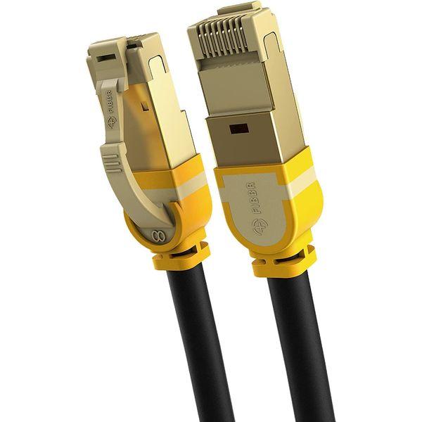 FIBBR Cat 8 Ethernet Cable, 40Gbps 2000Mhz High Speed Gigabit LAN Network Cables with RJ45 Gold Plated Connector for Router, Modem, PC, Switches, Laptop (3m/9.84ft) 0