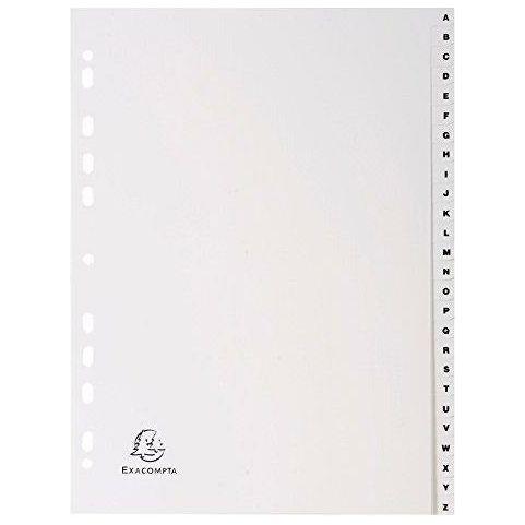 Exacompta PP Printed Indices, A4, 26 Part (A-Z) - White 1