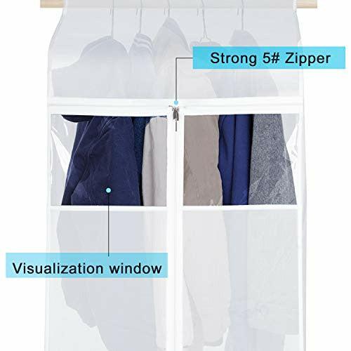 Univivi Large Garment Bag Length 60inch, Peva 152cm?Clothes Protector With a Full-Length Smooth and Strong Zipper?Garment Bags for Organizer Closet Hanging Wardrobe Protect - Dust 3