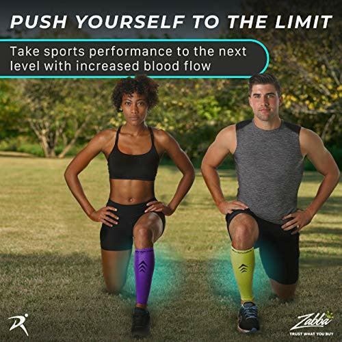 Rymora Calf Compression Sleeves (Ideal for Sports, Running, Shin Splints) (One Pair) (Black) (Extra Large) [XL] 4