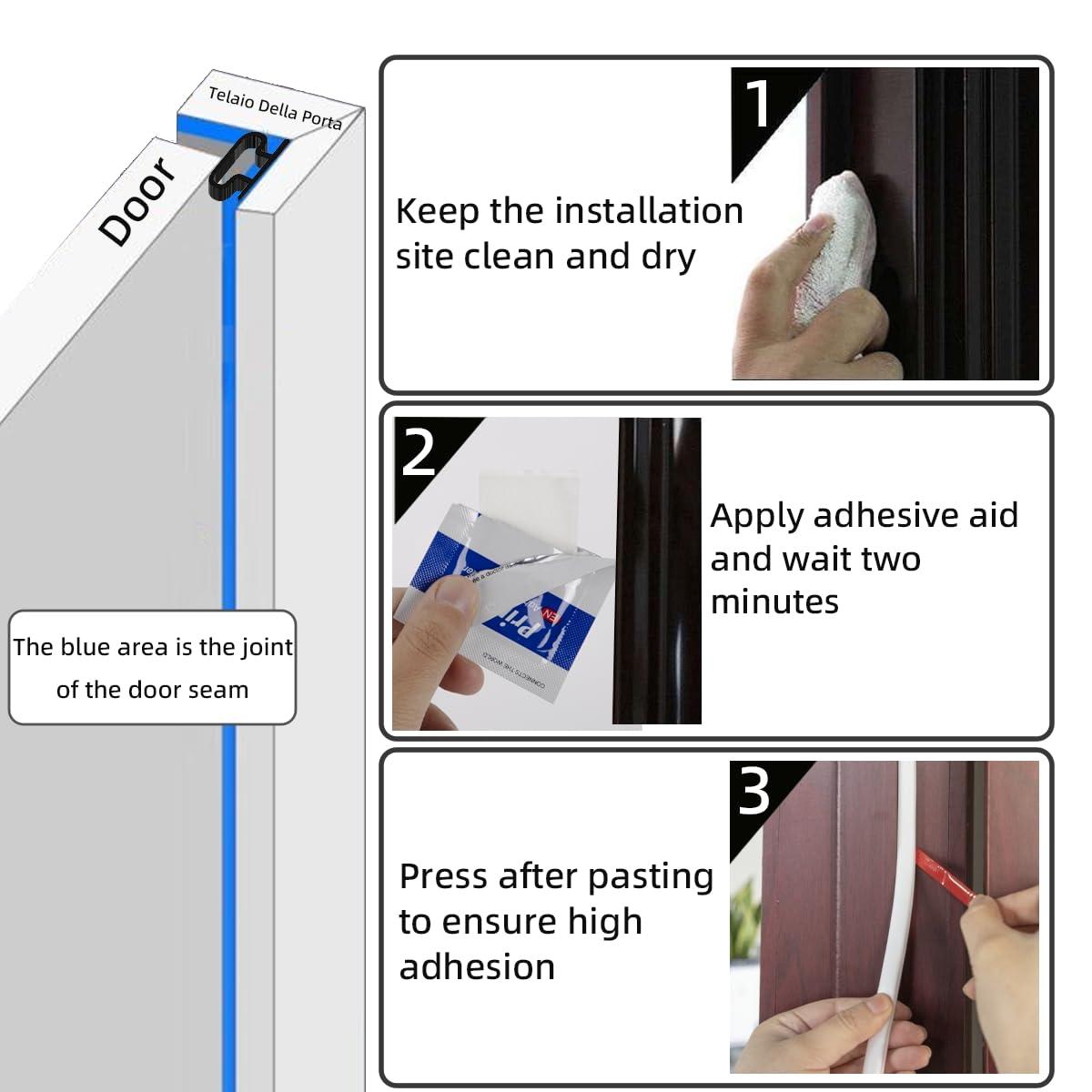 15M White D-Shape Rubber Weather Seal Strip Draught Excluder for Door Frame and Gaps,Anti-Collision Self Adhesive Soundproof Windproof Dustproof Waterproof Stripping,Draft Excluder Insulation Tape 3