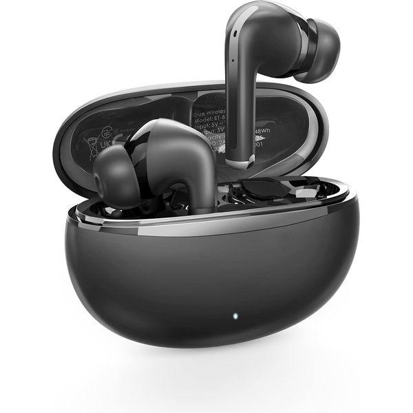 Wireless Earbuds, Active Noise Cancelling and 4 ENC Mic Bluetooth Earbuds, Bluetooth 5.3 Headphones In Ear with Deep Bass Stereo Sound, 3 EQ Modes with 24H Playtime, IPX5 Waterproof Wireless Earphones