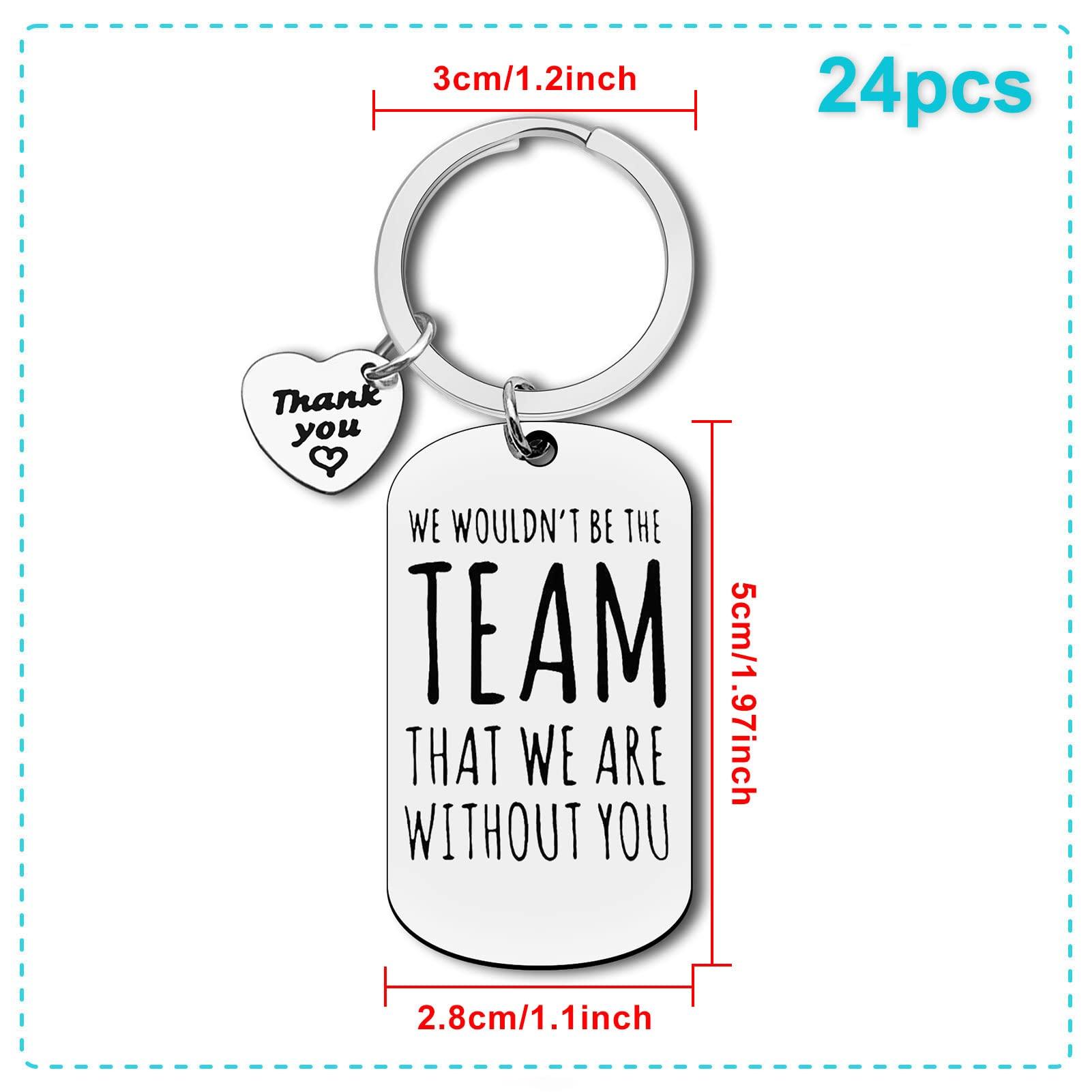 24Pcs Team Leader Keyring Appreciation Gifts for Boss Coach Thank You Gifts for Coworker Manager Team Mom Thank You Keychain for Team Coach Soccer Baseball Swimming Coach Sport Leader Going Away Gift 1