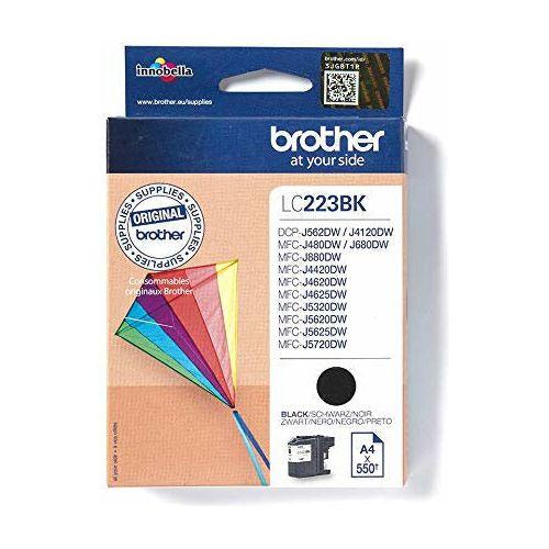 Brother LC-223BK Inkjet Cartridge, Black, Single Pack, High Yield, Includes 1 x Inkjet Cartridge, Brother Genuine Supplies 0