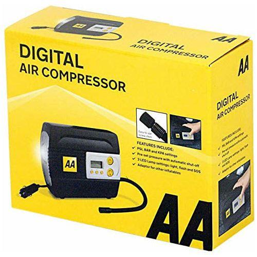 AA 12V Digital Tyre Inflator with Adapters, Packaging May Vary 0