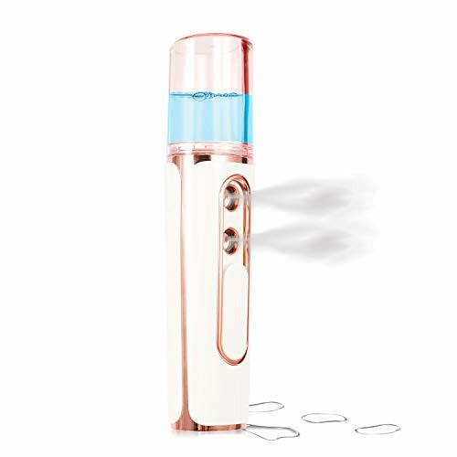 Nano Mist Sprayer, Portable Cool Mist Nano Facial Steamer, Handy Fine Mist Nano Facial Mister for Skin Care, Makeup, Eyelash [White] 0
