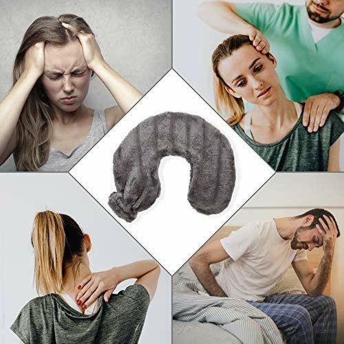 CityComfort Neck Hot Water Bottle with Removable Fleece Cover, Wrap Around Hot Water Bottles for Body, Neck and Shoulder - Pampering and Gift Idea for Him and Her (Dark Grey) 1
