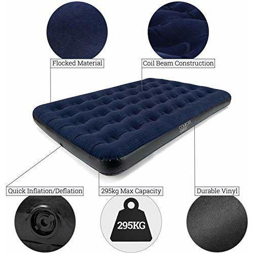 Double Airbed Inflatable Camping Blow Up Mattress Air Bed And Electric Pump 3