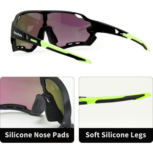EnzoDate Cycling Goggles Polarized 3 Lenses Mountain Bike ATV Sports Sunglasses MTB Outdoor 3