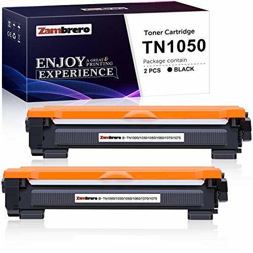 Zambrero TN1050 Black Toner Cartridge Replacement for Brother TN1050 TN-1050 use for Brother HL-1112 HL-1110 HL-1210W HL-1212W DCP-1610W DCP-1512 DCP-1612W DCP-1510 MFC-1910W MFC-1810 (2 Black) 0