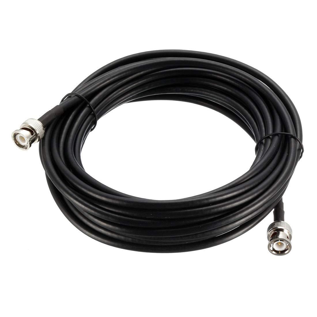 sourcing map BNC Male to BNC Male Coax Cable RG58 Low Loss RF Coaxial Cable 50 Ohm 50 Ft 5