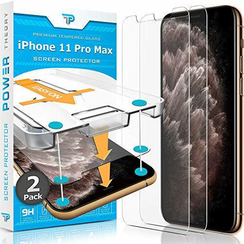 Power Theory Screen Protector for iPhone 11 Pro Max [2-Pack] with Easy Install Kit [Premium Tempered Glass for iPhone 11 ProMax] 0