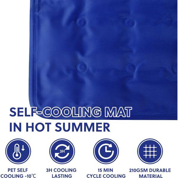 Vamcheer Cooling Mat for Dogs - Pet Self Cooling Pad for Dogs and Cats, Non-Toxic Gel Cold Bed for Kennel Crate, Keep Pets Cool in Hot Summer for Home Travel, Dark Blue (60x90cm) 1