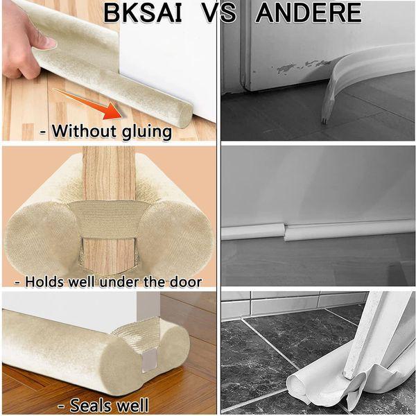 BKSAI Door Draft Excluder for Doors 100cm No-Adhesive Draught Excluder for Bottom of Door Cushion Front Door Wind Blocker Internal (80-100cm) 3