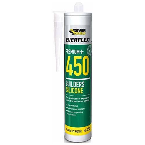 Everbuild Everflex 450 Premium+ Builders Silicone Sealant, Black, 300 ml 0