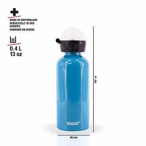 SIGG Turquoise Children's Drinking Bottle (0.4 L), Non-toxic Kids Water Bottle with Non-spill Lid, Lightweight Children's Bottle Made of Aluminium 3