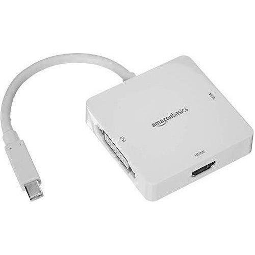AmazonBasics Mini DisplayPort to HDMI/DVI/VGA Adapter - White 0