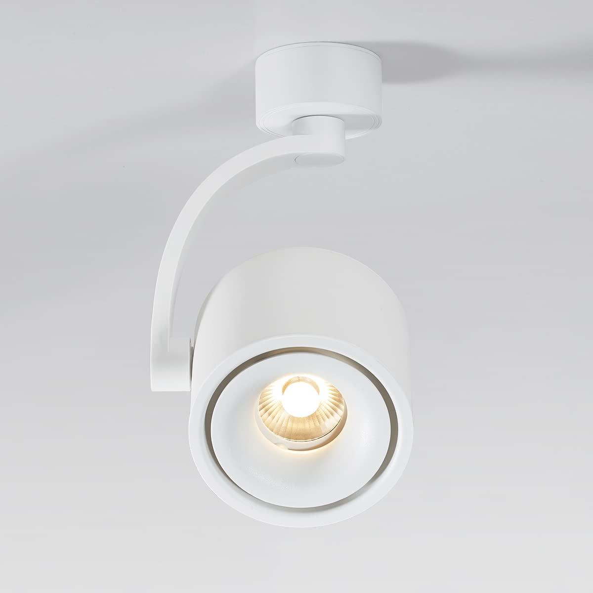 HAOFU Pendant Lamp Holder, White Modern Gloss White Adjustable Plate Ceiling Spotlight 6