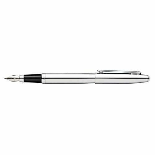 Sheaffer VFM - Refillable fountain pen with medium grade stainless steel nib, polished chrome with chrome trim 1