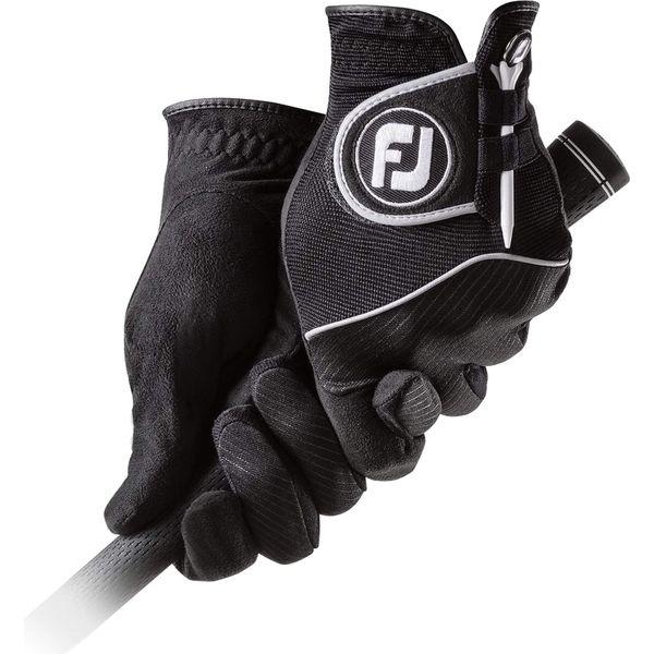 FootJoy Men's RainGrip Pair Golf Glove Black Cadet X-Large, Pair 2