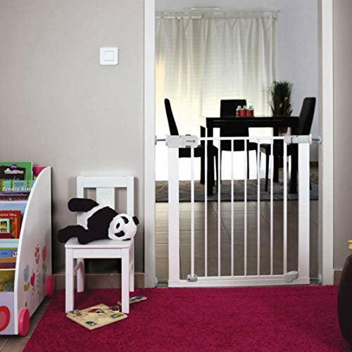 Safety 1st Securtech Auto-Close Metal Gate, Easy to Use, Quick and Easy to Install. 6-24 months, White 1