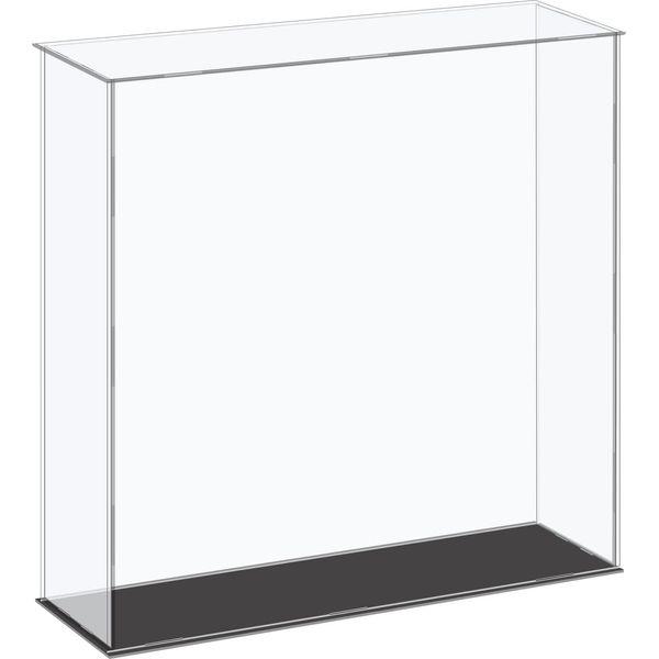sourcing map Acrylic Display Case Plastic Box Cube Storage Box Clear Small Assemble Dustproof Showcase 36x11x35.5cm for Collectibles Items 0