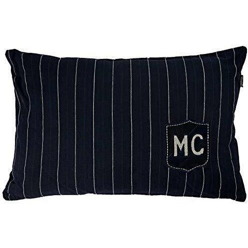 Mood collection MC Emblem Printed Standard Cushion, 40 x 60 cm, Polyester, Indigo, One Size 0