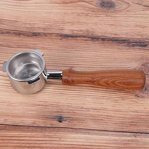 Moligh doll Coffee Machines Stainless Steel Coffee Machine Bottomless Filter Holder Portafilter Wooden Handle Professional Accessory 54MM 4