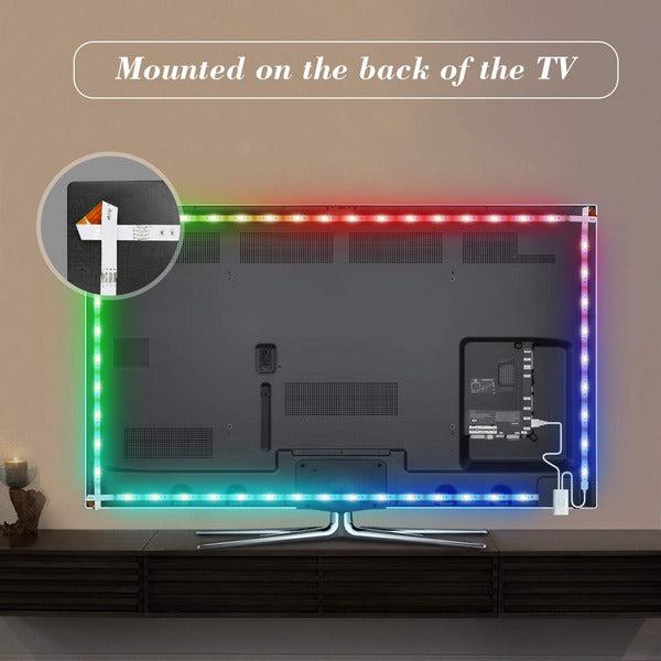 MYPLUS LED TV Backlight with Remote, 4M LED Strip Light for 60-70" TV, RGB SMD 5050 USB Powered Bias Lighting Kit for PC Monitor Home Theater(2x72cm+2x127.5cm) 3