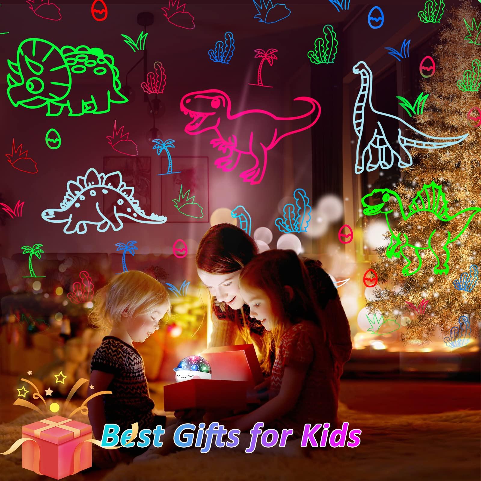 Night Light Projector for Kids Room with 3 Timer,Baby Star Projector Night Light for Kids Girls Boys Bedroom Decor, Unique and Cute Dinosaur Shape Design.Cool Gifts for Kids Toddler Teens Friends 1