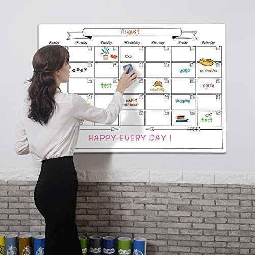 DumanAsen Acrylic Dry Erase Writing Board / Whiteboard, Meal Planner, Monthly Planner, UV Printed Acrylic Calendar/No Marker Included/Size: 57CM x 41CM x 3MM (Month Planner - A) 3